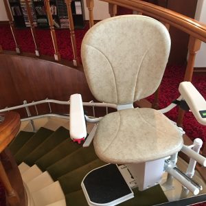 Curved Stairlift with Swivel Seat