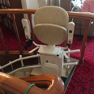 Stairlift folds away safely